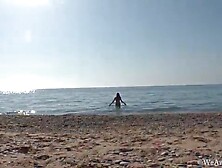 Hairy Girl Riana S Makes A Splash At The Beach - Wearehairy