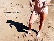 MILF Mistress Dominates Sissy Hubby on Nude Beach - Outdoor Femdom Fun