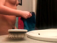 Cute teen spied in shower