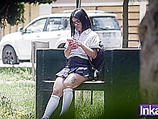 Big ass year old schoolgirl gets caught by stranger (18+)