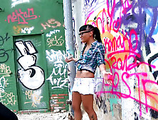 Lazy Teenie Caught Vandalizing The Wall Got Analed Screwed To Teach Her A Lesson