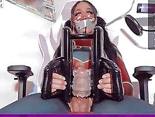 Cosplay Trans Chick Masturbates With A Machine