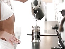 Nerdy girl in a mood for anal