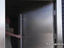 Latina masseuse blows delivery guy by accident