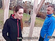 Hot Athlete Was Picked Up On The Street And Fucked In Front Of Her Bf In Strangers Car 17 Min