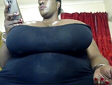 "SSBBW MILF Strip Teasing and Shaking Big Black Booty"