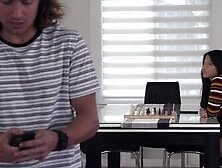 Jessie Saint is really inside her roommates bf Jay Romero.  She isnt even shy about it.  Knowing that Jay and