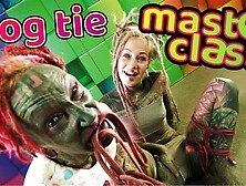 How To Bondage - Frog Tie Tutorial - Shibari Workshop With Petite Blonde