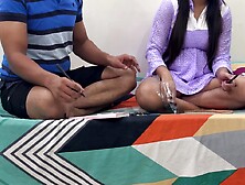 Grabfuck - Distracted From The Game - Lost Her Virginity Stepdaughter Ended With Passionate Sex On The Parents Bed In Hindi