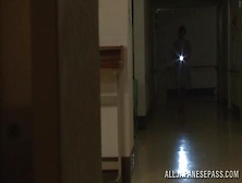 Lovely Asian nurse has a nice set of huge boobs