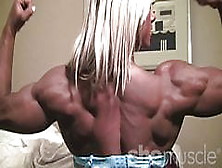 Ripped Female Bodybuilder Shows Off Her Body