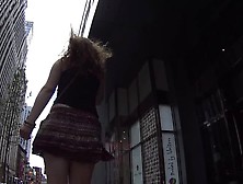 Candid Public Windy Upskirt