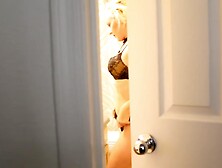 Peeping Tom Watches Olivia In The Bathroom