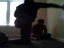 While her friend watch