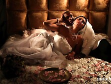 Romantic Interracial Sex Between Cute Bride Kira Queen And Her Hubby