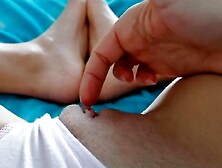 Young goddess rubbing her soak snatch