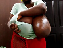 Black bbw huge natural boobs smutty porn scene