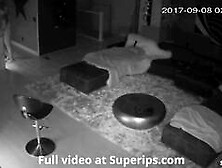 IPCAM – Young American couple fucks on their sofa