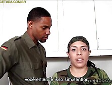 Anal with the ebony Sergeant - Subtitled