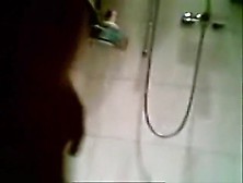 Brunette Girl With Hairy Pussy Tapes Herself Showering