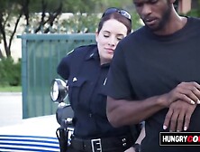 Horny Milf Cops Are Looking For The Biggest Black Cock In The Hood To Fuck Him Hard And Make Him Cum