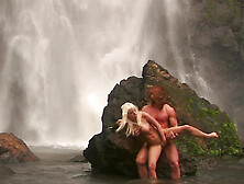 Jesse Jane fucked under waterfall
