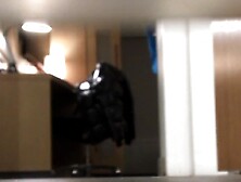 Under door spy voyeurism