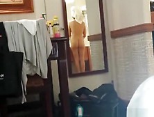 Husband Films Wife In Bathroom