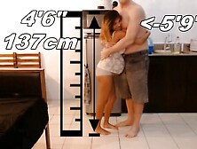 142cm Skinny Pregnant Thai Massive Titted Babe changing clothes