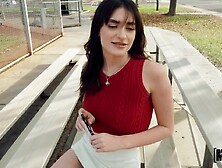 Naughty Mia Taylor Gets A Present Box With Anal Plug!