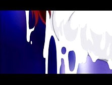 Hentai school babe squirting on bathroom floor