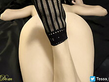 Mexican Tessa Dom gives an incredible feet show