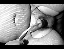 Shemale Ladyboy Pantyhose Cock Sounding Urethral Toy