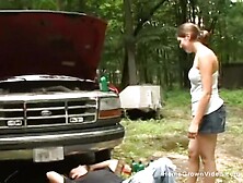 Landyke Bangs Kess Hard And Fast In A Garage