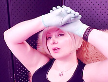 ASMR nitrile glove fetish session with Arya Grander
