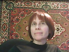 Russian mature with great tits teasing webcam