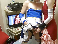 Cosplay Sissy Crazy Youthfull Crossdressers Cum In Hands