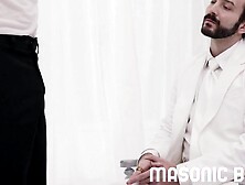 MasonicBoys - Fastened virgin twinks jock milked by DILF Tucker Barret