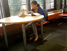 Candid Beautiful Feet Shoeplay Indian (?) Woman