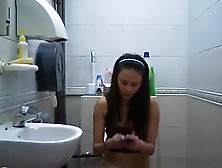 Teen 18+ Spied In Bathroom Pissing