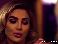 Large fake bazookas brunette hair wife Ivy Wolfe connects with ex lover Kenzie Anne of her spouse and gets snatch licked in face