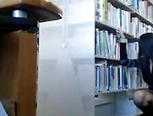 Female Student Makes Upskirt Selfie In Library