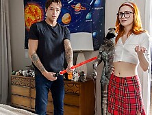 Stylish Redhead Babe Scarlet Skies Gets Fucked In The Doggy Style