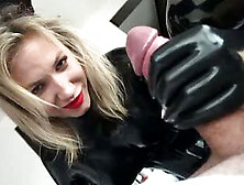 Busty Blonde Wearing Latex Wants Your Cum