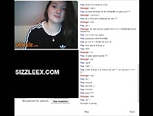 Omegle 18Yo French Teen Shows Nice Young Tits