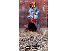 Clown has sex with black cutie on farm