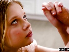 Blonde beauty surrenders to raw,  intense passionate dominance