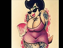 Shorthair-Bbw - Emo-Tattoo-Girl In Posing And Interracial
