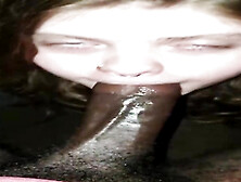 Filthy minded,  Caucasian stunner is blowing a ginormous,  ebony jizz-shotgun for the first-ever time ever