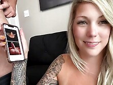 Sph - Model Compares Micro To Hubby's Cock